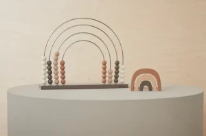 Kids OYOY Mini Wooden Toys>Abacus Rainbow, Dark –