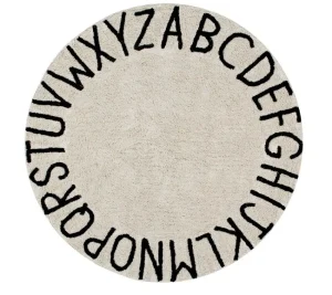 Kids Lorena Canals Rugs And Playmats>ABC Rug, Natural / Black –
