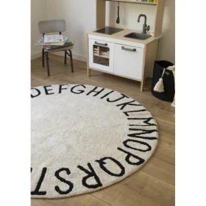 Kids Lorena Canals Rugs And Playmats>ABC Rug, Natural / Black –