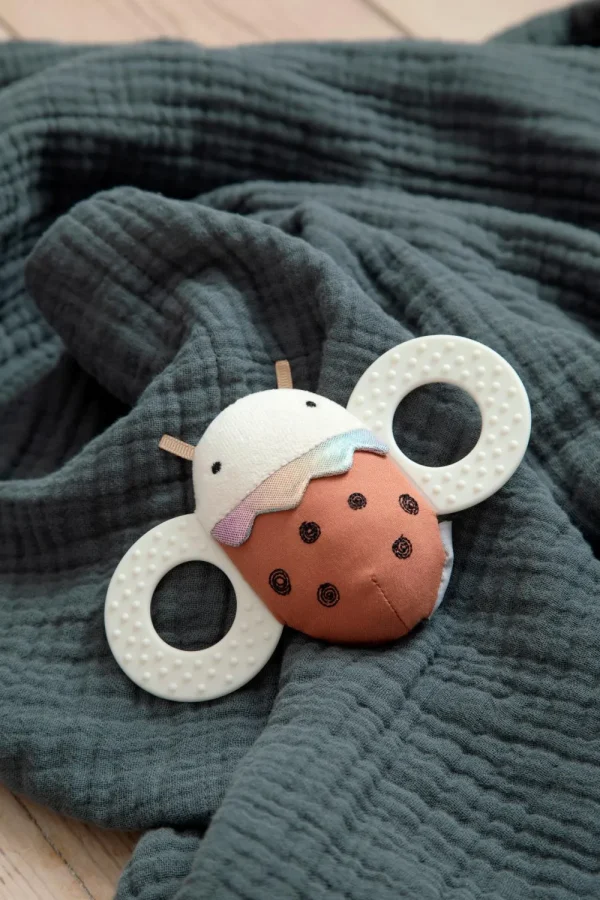 Kids Sebra Interior Baby Toys>Activity Rattle with mirror, Luca the ladybird – Sebra