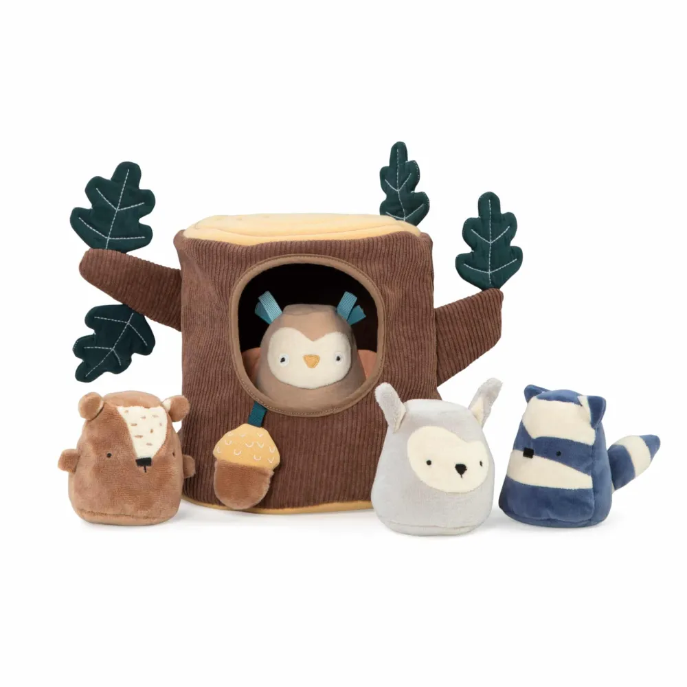 activity_toy_hide_and_see_0.webp Kids Sebra Interior Cuddly Toys | Christmas Toys>Activity Toy Hide and Seek, Tree Stump – Sebra
