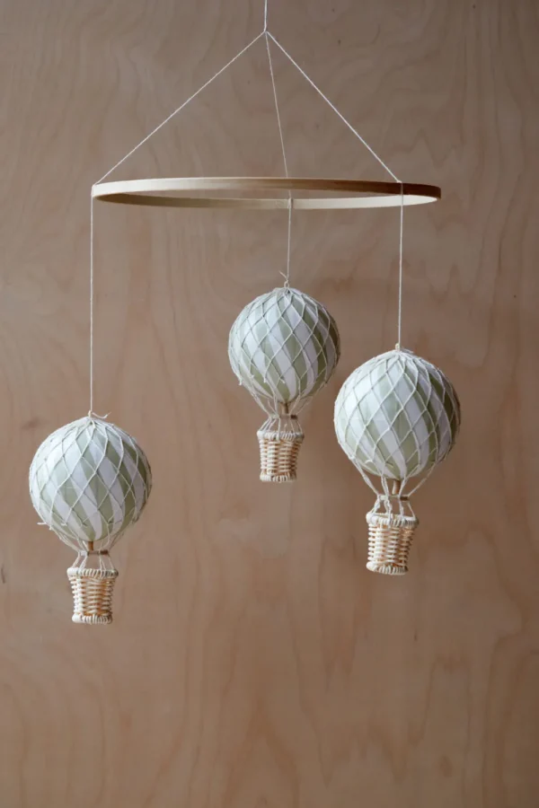 Kids FILIBABBA Mobiles>Air Balloon Mobile Green –