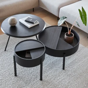 Woud Tables>Arc Coffee Table (66 cm), Black –