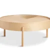 Woud Tables>Arc Coffee Table (89 cm), White Pigmented Lacquered Oak –