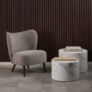 AC Design Furniture Stools And Chairs>Armchair Elmont oak/steel, beige – AC Design