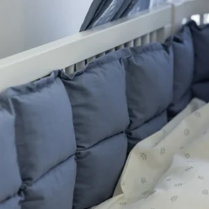 Kids Sebra Interior Bed Bumpers>Baby bumper, Kapok Forest lake blue L – Sebra