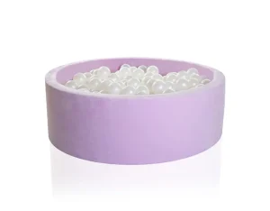 Kids Kidkii Ball Pits>Ball pit round purple inkl. 200 balls white pearl –