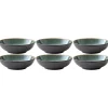 Bitz Kitchen>pasta plates 6 pieces, green black
