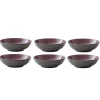 Bitz Kitchen>pasta plates 6 pieces, purple black