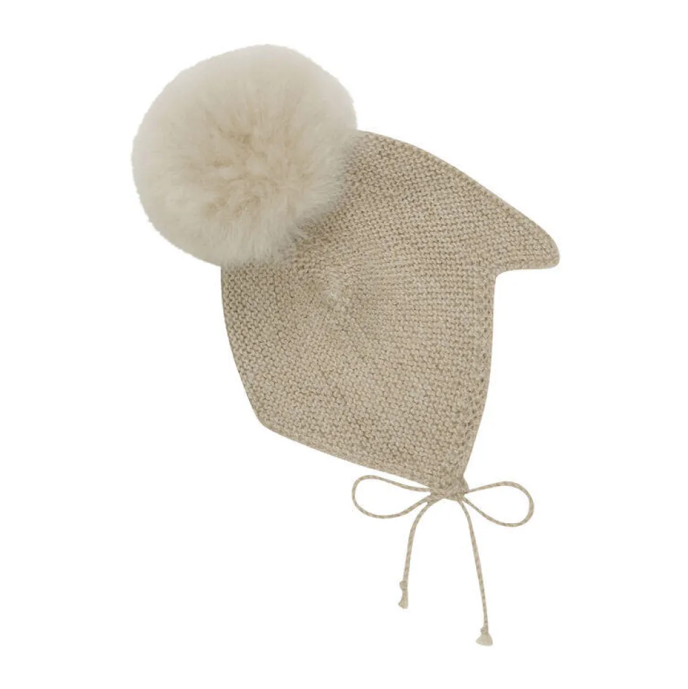 bonnet_wool_knit_alpaca_p_0.webp Kids/BOY Huttelihut Baby Girl | Baby Boy>Bonnet Wool Knit Alpaca Pompom –