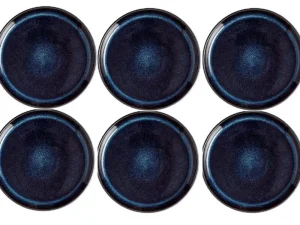 Bitz Kitchen>Breakfast and dessert plates 6 pieces, dark blue / black –
