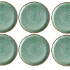 Bitz Kitchen>Breakfast and dessert plates 6 pieces, green / black –