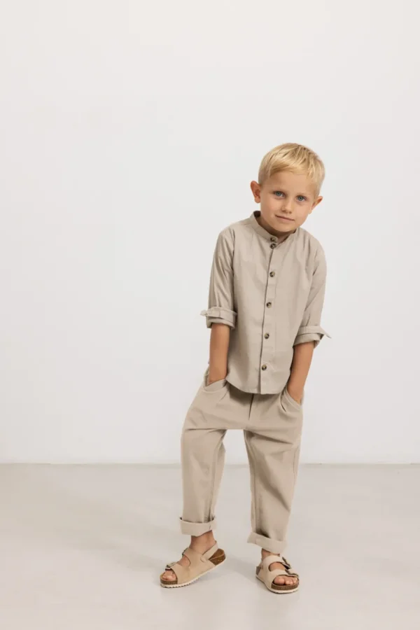 Kids/BOY Marmar Copenhagen Boy 2-8Y>Button-up shirt, Stone Wall – Marmar