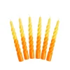 Kids Kunstindustrien Birthday / Party | Easter Decorations>Candles with a Twist, Yellow / Orange –