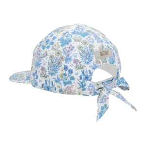 Kids Huttelihut Baby Girl>Cap in Liberty Fabric, Soft Chambray –