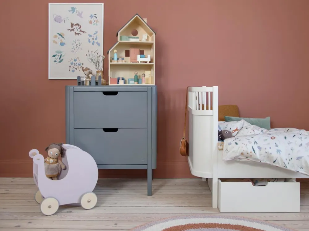 changing_table_drawers_cl_1.webp Kids Sebra Interior Kids Furniture>Changing Table, Drawers, classic grey – Sebra