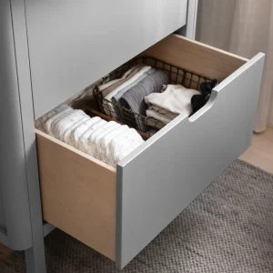 Kids Sebra Interior Kids Furniture>Changing Table w. Drawers, Stone Grey – Sebra