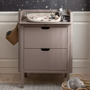 Kids Sebra Interior Kids Furniture>Changing Unit, drawers Jetty Beige – Sebra
