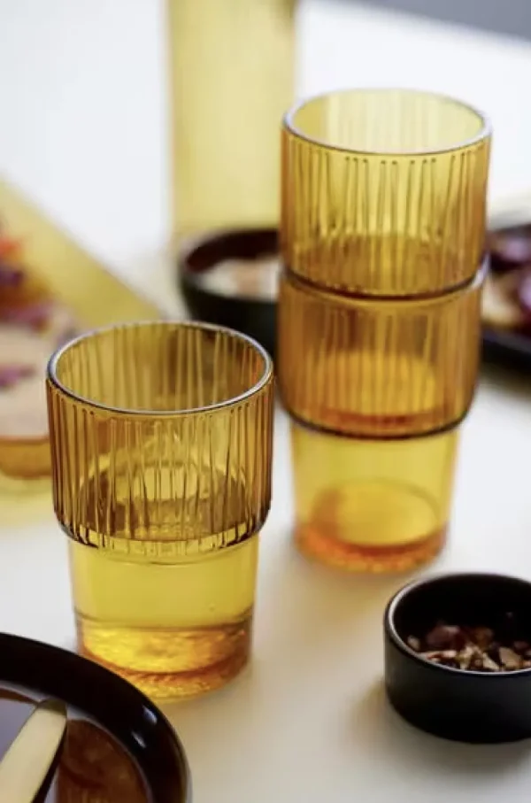 Bitz Kitchen>Coffee Glasses Kusintha 4 pieces, Amber –