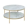 AC Design Furniture Tables>Coffee table Ø 80 x 45 cm, gold/white – AC Design