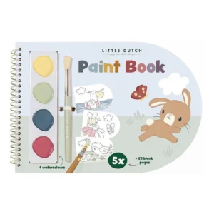 Kids Little Dutch Creativity>Coloring book with paint box –