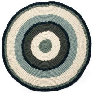 Kids Sebra Interior Rugs And Playmats>Crochet floor mat, hazy blue – Sebra