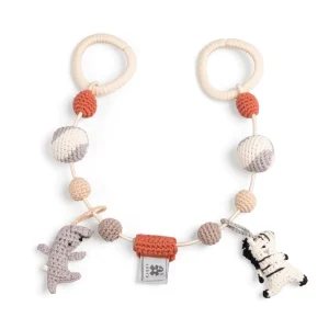Kids Sebra Interior Baby Toys>Crochet pram chain, Teeny Toes – Sebra