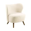 AC Design Furniture Stools And Chairs>Crosby Armchair wood/textile, cream – AC Design