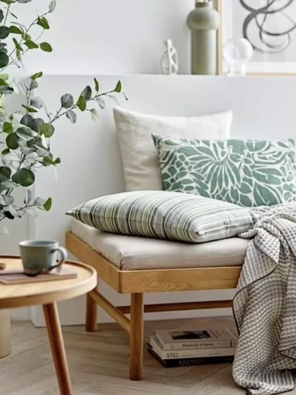 Södahl Textiles | Bedroom>Cushion Abstract Leaves 60 x 40 cm, Green –