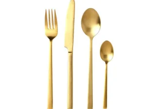Bitz Kitchen>Cutlery set brass 16 pieces –