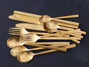 Bitz Kitchen>Cutlery set brass 16 pieces –