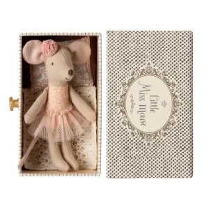 Kids Maileg Doll Accessories>Dance mouse in daybed, Little sister –