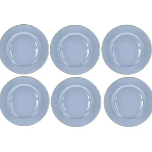 Bitz Kitchen>Dinner Plates Wood Ocean Ø 27 cm, 6 pieces, Light Blue –
