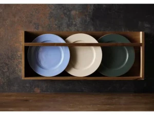 Bitz Kitchen>Dinner Plates Wood Ocean Ø 27 cm, 6 pieces, Light Blue –