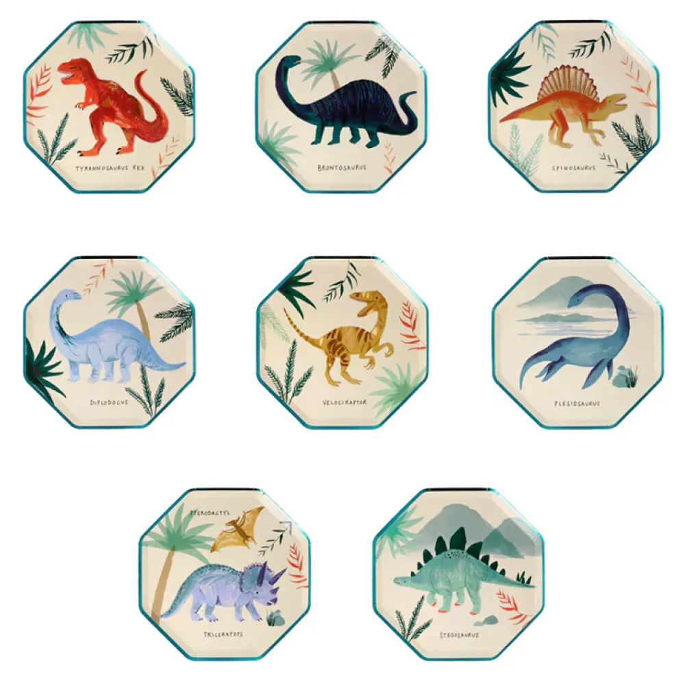 dinosaur_plates_kingdom_x_0.webp Kids Meri Meri Birthday / Party>Dinosaur Plates Kingdom x 8 –