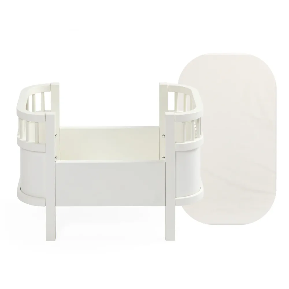 dolls_bed_and_mattress_wh_0.webp Kids Sebra Interior Wooden Toys | Doll Accessories>Doll’s Bed and mattress, White – Sebra