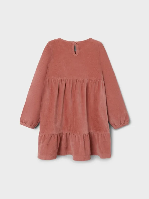 Kids Name It Girl 2-8Y>Dress Velour, Light Mahogany –