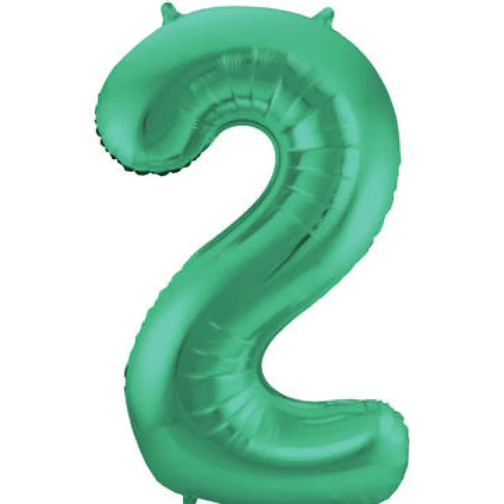 foil_balloon__green_metal_0.webp Kids Nordichaus Birthday / Party>Foil Balloon 2 Green Metallic Mat – 86 cm