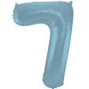 Kids Nordichaus Birthday / Party>Foil Balloon 7 Pastel Blue Metallic Matt – 86 cm