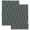 Mette Ditmer Textiles | Bathroom Textiles>GEO guest towel, 2-pack Pine green –
