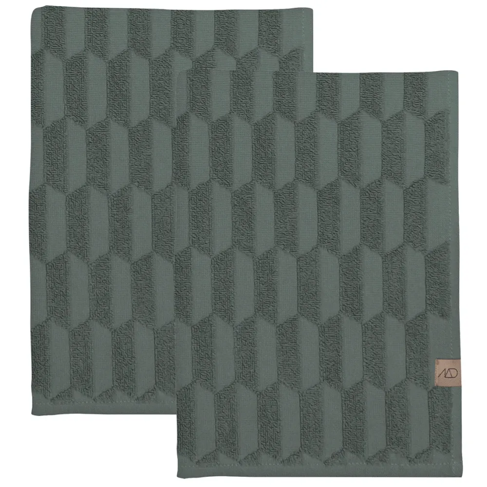 geo_guest_towel_pack_pine_0.webp Mette Ditmer Textiles | Bathroom Textiles>GEO guest towel, 2-pack Pine green –