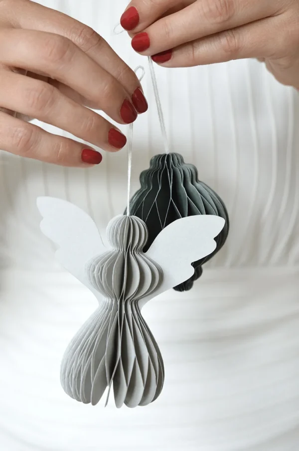 Delight Department Christmas Decorations>Grey Paper Angel –