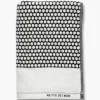 Mette Ditmer Wellness & Beauty | Textiles>Grid Towel 38 x 60 cm, Black / Off White –
