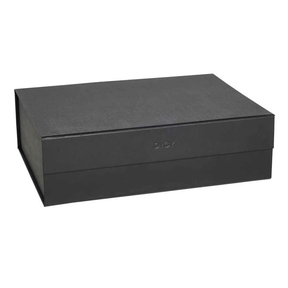 hako_storage_box_black_a__0-1.webp Kids OYOY Storage | Storage>Hako Storage Box Black, A3 –