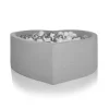 Kids Kidkii Ball Pits>Heart Ball Pit light grey inkl. 200 balls white / grey –