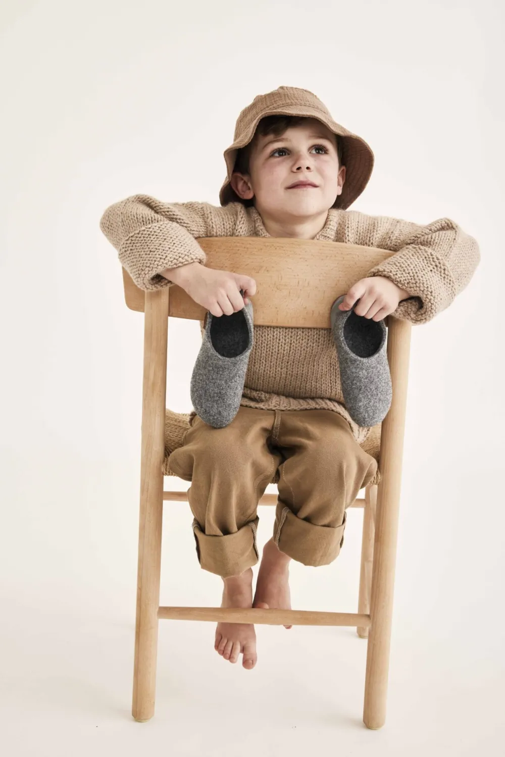 home_shoe_sailor_wool_gre_6.webp Kids/BOY Bisgaard Girl 2-8Y | Boy 2-8Y>Home Shoe Sailor Wool, Grey –