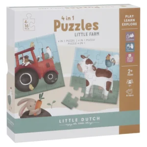 Kids Little Dutch Games And Puzzles>4 in 1 puzzles Little Farm –