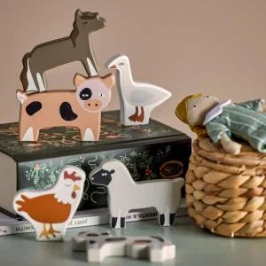 Kids Bloomingville Mini Wooden Toys | Christmas Toys>Karlo Toy Animal 6 pcs. – Bloomingville