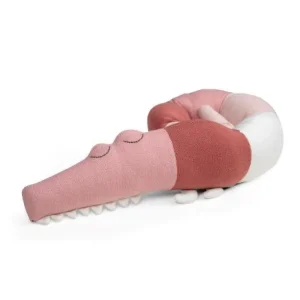 Kids Sebra Interior Bed Bumpers | Cuddly Toys>Knitted Mini Cushion, Sleepy Croc, blossom pink – Sebra
