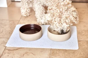 OYOY ZOO Pets>Koko Dog Bowl Mat, Caramel –